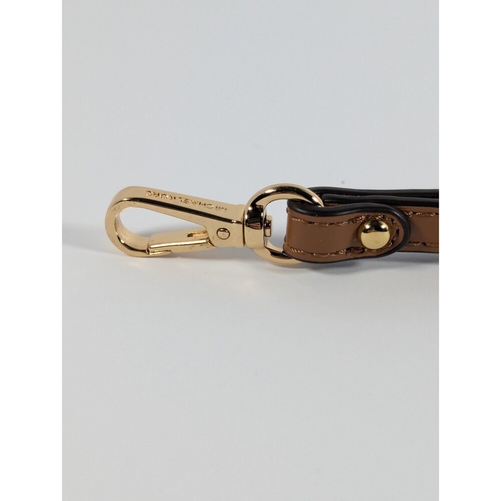 Michael Kors Tan Leather Wrist Strap Detachable Gold Hardware New Without Tags - Picture 5 of 12